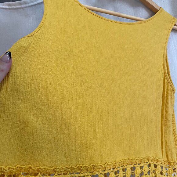 Yellow Fringe Crop Top - Picture 3 of 5